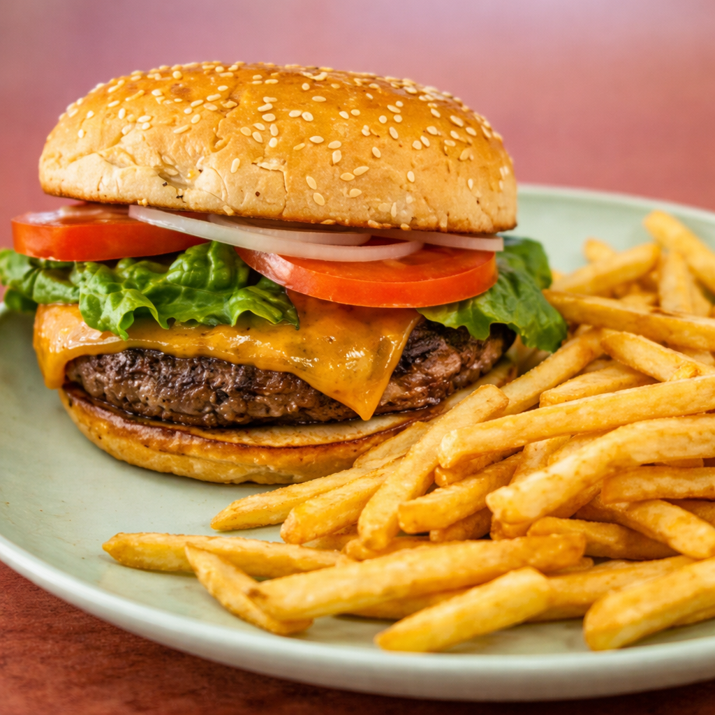 Cheeseburger combo with fries